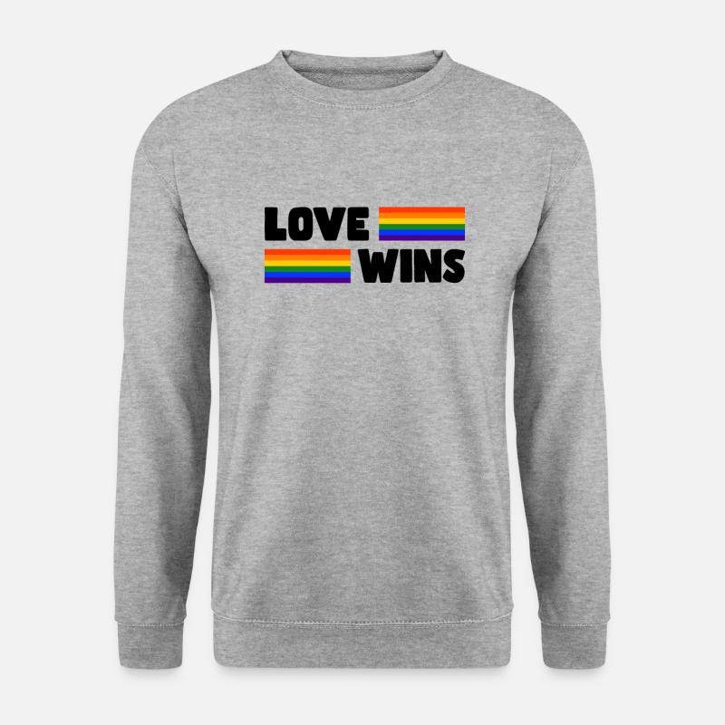 Stolz LGBTQ. Stellungnahme - Unisex Pullover - Weißgrau meliert