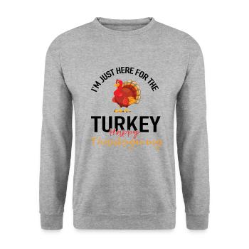 Get ready for Thanksgiving - Unisex Sweatshirt - salt & pepper - Front - Alina (178cm) & Michal (187cm)