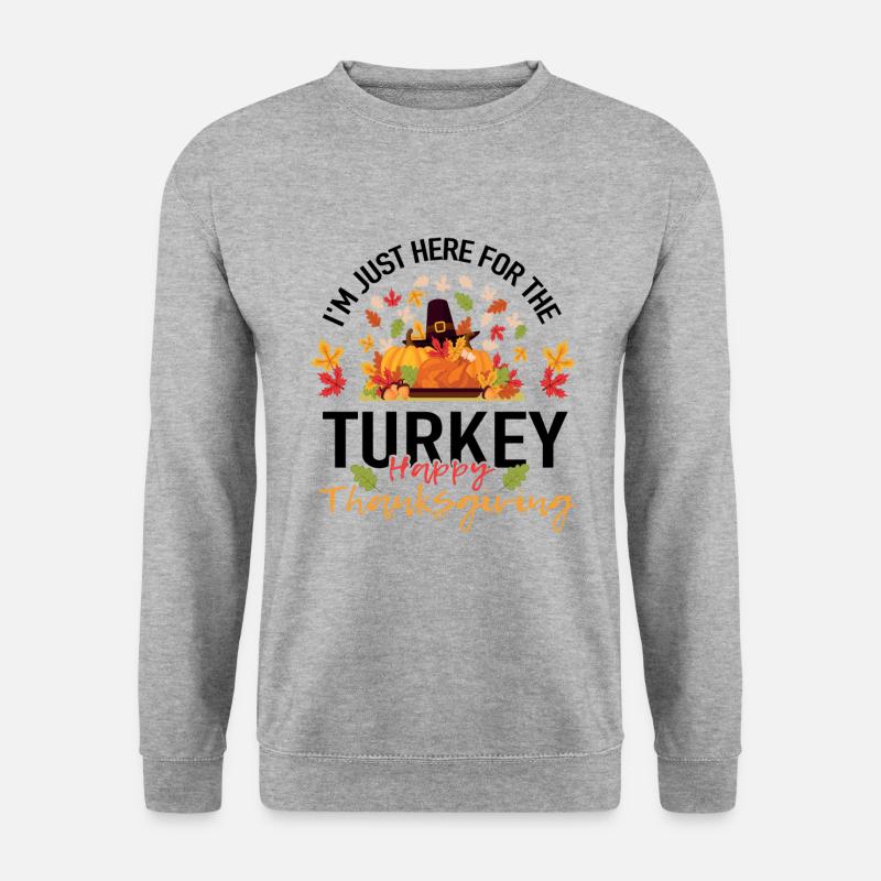 Thanksgiving Erntedankfest - Unisex Pullover - Weißgrau meliert