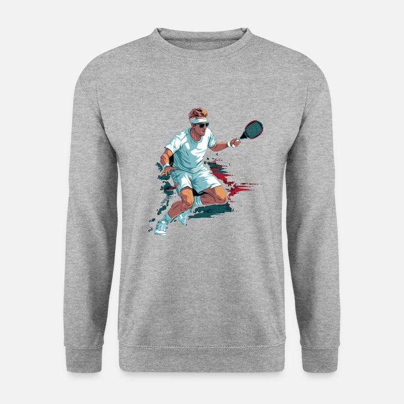 Tennis - Unisex Pullover - Weißgrau meliert