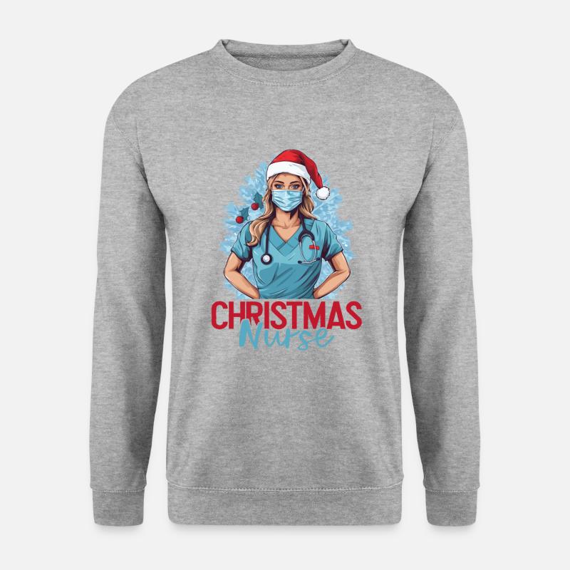 Infirmière de joyeux Noël - Sweat-shirt Unisexe - gris chiné