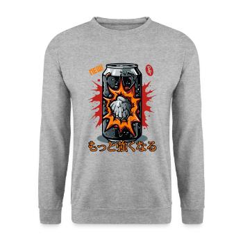 Devenez plus fort avec la boisson énergisante Stein Rock - Sweat-shirt Unisexe - gris chiné - Devant - Alina (178cm) & Michal (187cm)