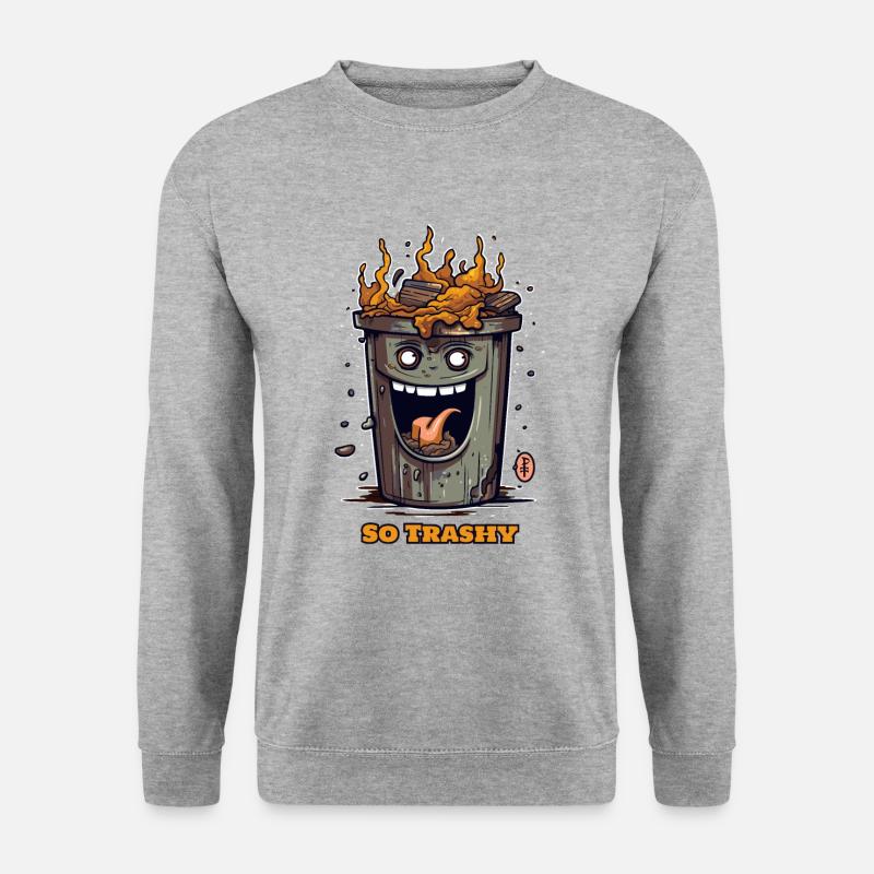So trashy funny garbage can - Unisex Sweatshirt - salt & pepper
