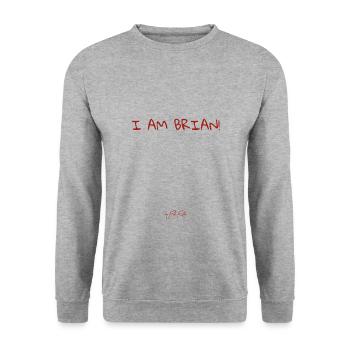 Ich bin Brian - Unisex Pullover - Weißgrau meliert - Vorne - Alina (178cm) & Michal (187cm)