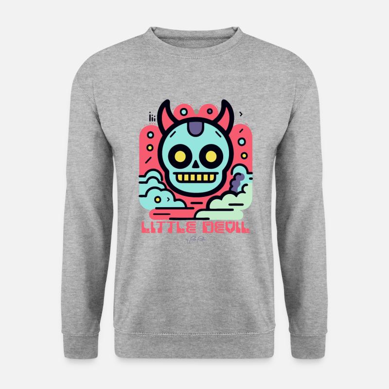 Modern Cartoon Style: Little Devil - Unisex Sweatshirt - salt & pepper