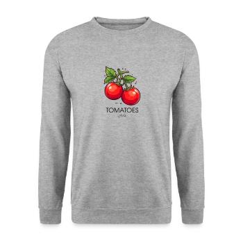 Simple tomatoes - Unisex Sweatshirt - salt & pepper - Front - Alina (178cm) & Michal (187cm)