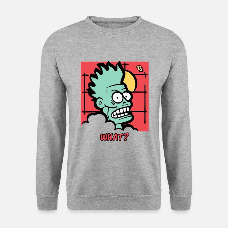 Zombie asks: What? - Unisex Sweatshirt - salt & pepper
