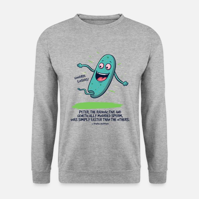 Peter, der radioaktive modifizierte Samen - Unisex Pullover - Weißgrau meliert