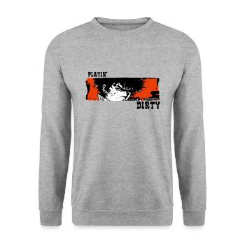 Manga Anime Eyes: Dirty Game - Unisex Sweatshirt - salt & pepper - Front - Alina (178cm) & Michal (187cm)
