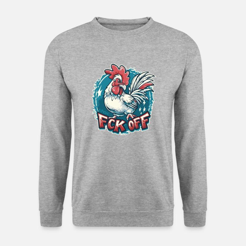FCK OFF Rooster Chicken - Unisex Sweatshirt - salt & pepper
