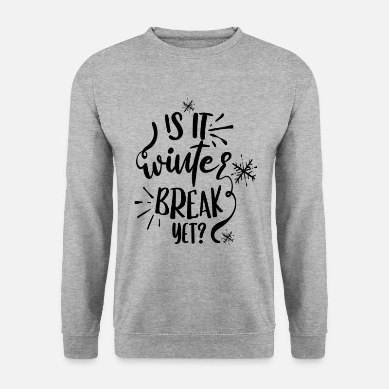 Ist schon Winterpause? - Unisex Pullover - Weißgrau meliert