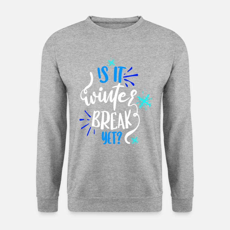 Ist schon Winterpause? - Unisex Pullover - Weißgrau meliert