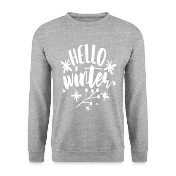 Bonjour l’hiver - Sweat-shirt Unisexe - gris chiné - Devant - Alina (178cm) & Michal (187cm)