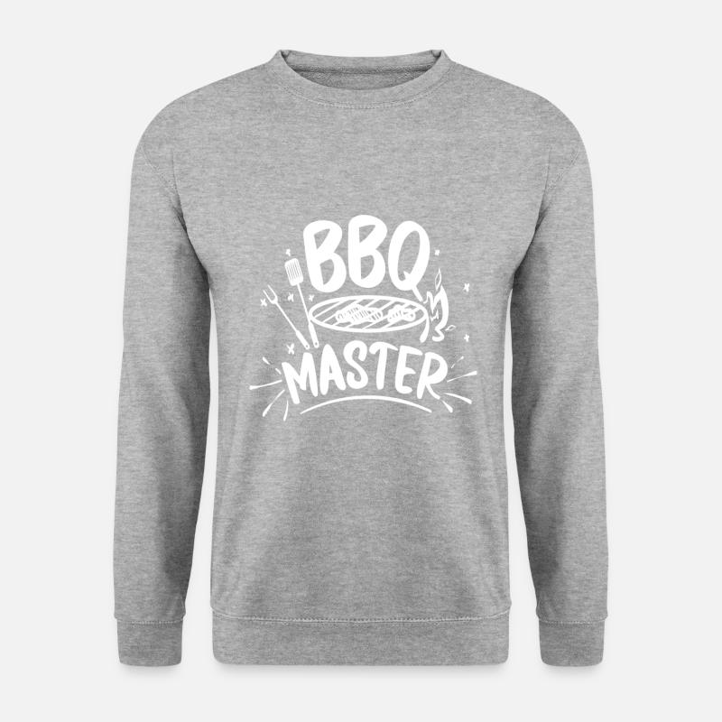 BBQ-Meister - Unisex Pullover - Weißgrau meliert