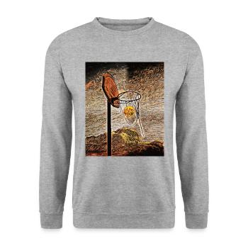 Moonlight Basketball - Unisex Sweatshirt - salt & pepper - Front - Alina (178cm) & Michal (187cm)