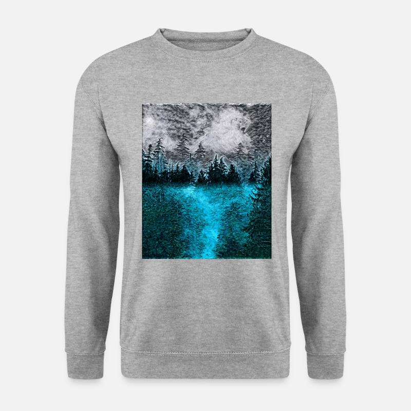 Tranquil Forest at Night - Unisex Sweatshirt - salt & pepper