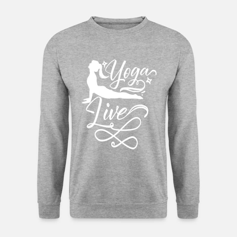 Yoga Live - Unisex Pullover - Weißgrau meliert
