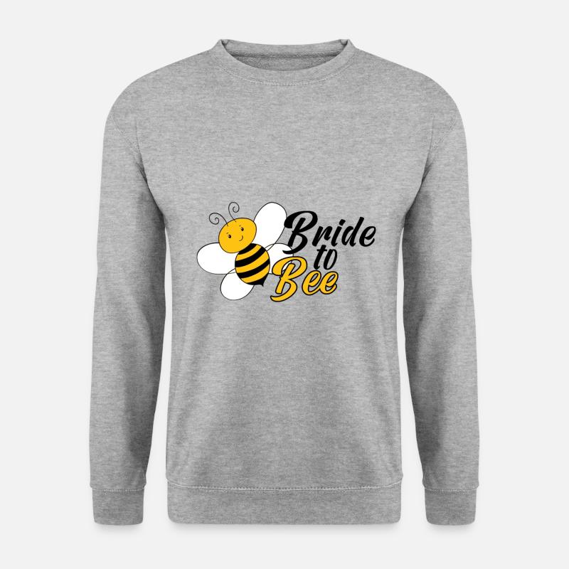 Braut Biene Hochzeit Geschenk - Unisex Pullover - Weißgrau meliert