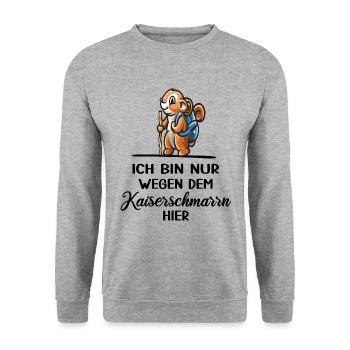 bergwandern kaiserschmarrn alpin via ferrata - Unisex Pullover - Weißgrau meliert - Vorne - Alina (178cm) & Michal (187cm)