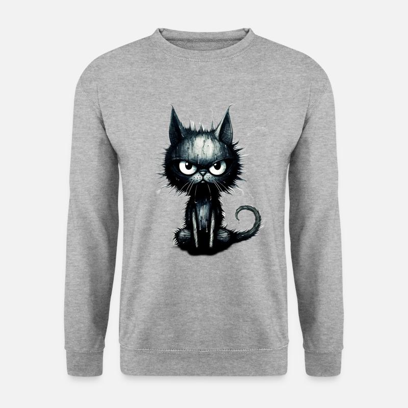 Chat moche - Sweat-shirt Unisexe - gris chiné