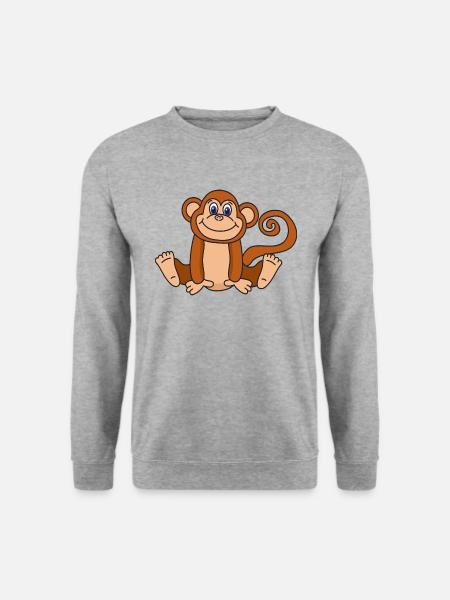 Funny Cute Cool Monkey - Unisex Sweatshirt - salt & pepper