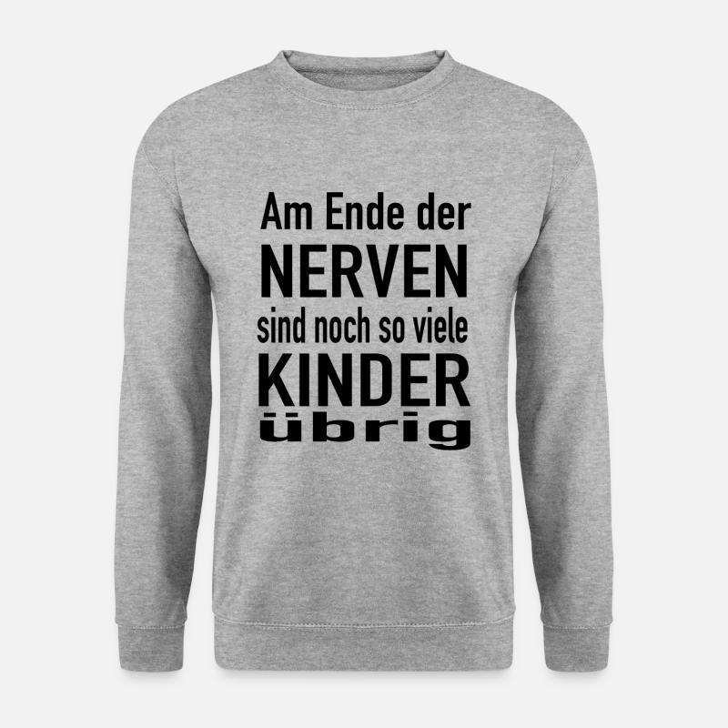 Am Ende der Nerven Kinder - Unisex Pullover - Weißgrau meliert