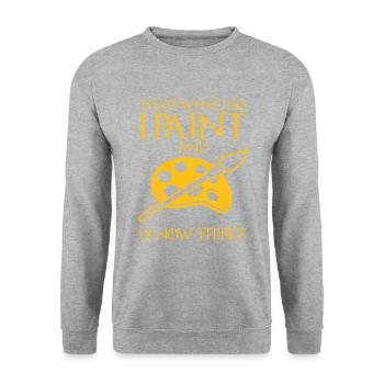 Maler und Lackierer, der Beste und Nervigste Beruf - Unisex Pullover - Weißgrau meliert - Vorne - Alina (178cm) & Michal (187cm)