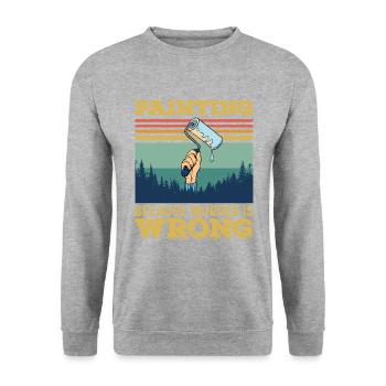 Maler und Lackierer, der Beste und Nervigste Beruf - Unisex Pullover - Weißgrau meliert - Vorne - Alina (178cm) & Michal (187cm)