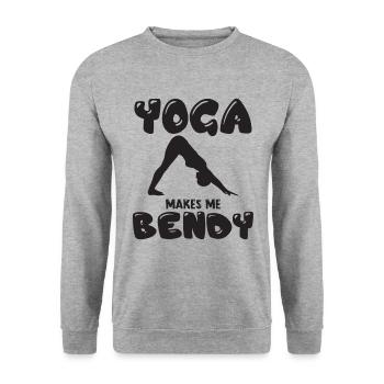 Meditation, Zen Yoga and Pilates - Unisex Sweatshirt - salt & pepper - Front - Alina (178cm) & Michal (187cm)