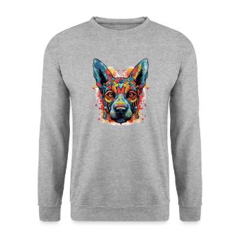 Chien - Sweat-shirt Unisexe - gris chiné - Devant - Alina (178cm) & Michal (187cm)
