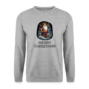 Santa Claus - Marry Christmas - Unisex Sweatshirt - salt & pepper - Front - Alina (178cm) & Michal (187cm)