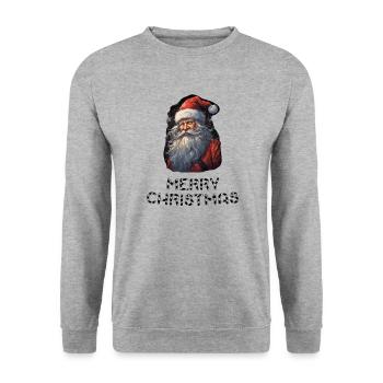 Santa Claus - Marry Christmas - Unisex Sweatshirt - salt & pepper - Front - Alina (178cm) & Michal (187cm)