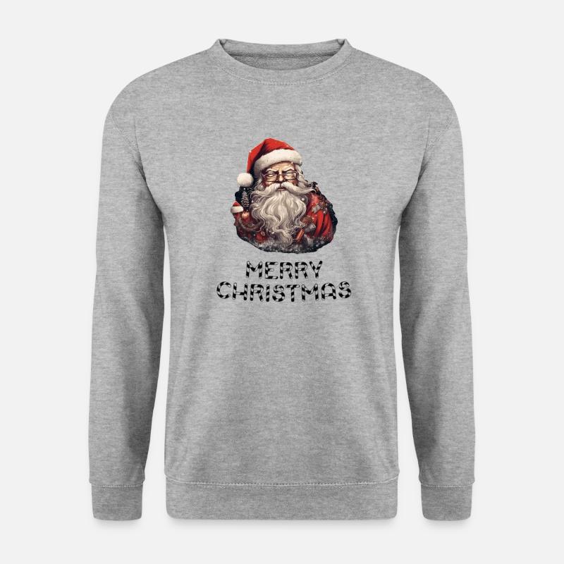 Weihnachtsmann - Marry Christmas - Unisex Pullover - Weißgrau meliert