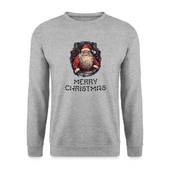 Santa Claus - Marry Christmas - Unisex Sweatshirt - salt & pepper - Front - Alina (178cm) & Michal (187cm)