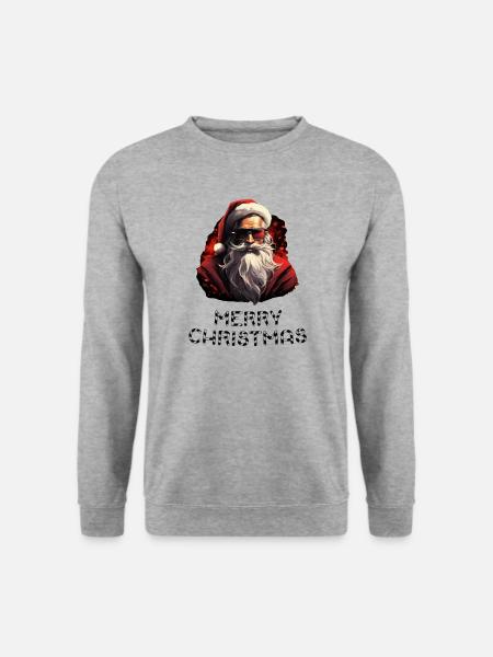 Weihnachtsmann - Marry Christmas - Unisex Pullover - Weißgrau meliert