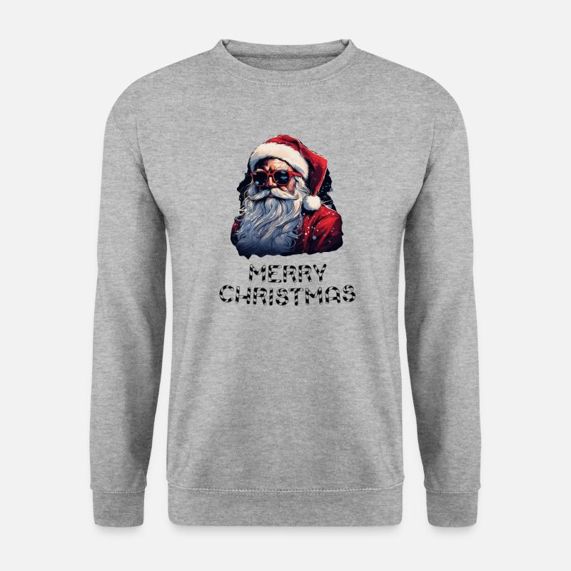 Weihnachtsmann - Marry Christmas - Unisex Pullover - Weißgrau meliert