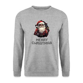 Santa Claus - Marry Christmas - Unisex Sweatshirt - salt & pepper - Front - Alina (178cm) & Michal (187cm)