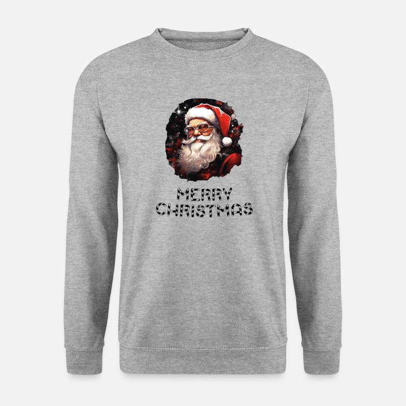 Weihnachtsmann - Marry Christmas - Unisex Pullover - Weißgrau meliert