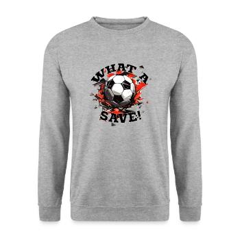 Ballon de football - Quelle économie ! - Sweat-shirt Unisexe - gris chiné - Devant - Alina (178cm) & Michal (187cm)