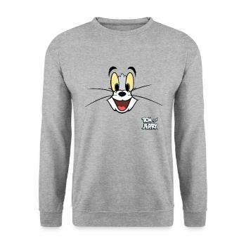 Tom And Jerry Costume Of Tom - Unisex Sweatshirt - salt & pepper - Front - Alina (178cm) & Michal (187cm)