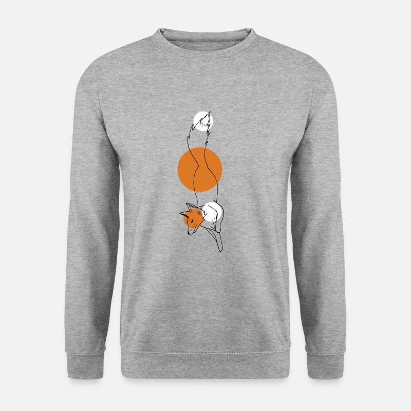 Fuchsenpabst - Unisex Pullover - Weißgrau meliert