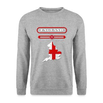 MAP OF ENGLAND. SAMER BRASIL - Unisex Sweatshirt - salt & pepper - Front - Alina (178cm) & Michal (187cm)