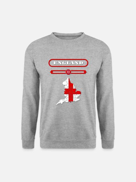 KARTE VON ENGLAND. SAMER BRASIL - Unisex Pullover - Weißgrau meliert