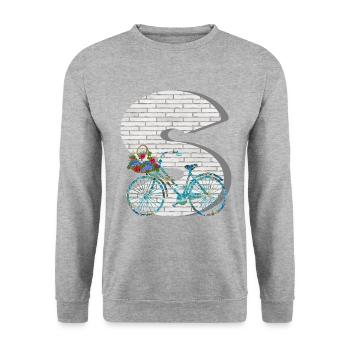 bicycle e 100 s - Unisex Sweatshirt - salt & pepper - Front - Alina (178cm) & Michal (187cm)