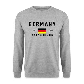Allemagne Est 1990 Classique - Sweat-shirt Unisexe - gris chiné - Devant - Alina (178cm) & Michal (187cm)