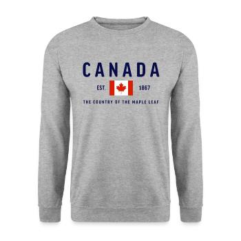 Canada Est 1867 Classic - Unisex Sweatshirt - salt & pepper - Front - Alina (178cm) & Michal (187cm)
