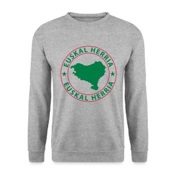 Basken Design - Unisex Sweatshirt - salt & pepper - Front - Alina (178cm) & Michal (187cm)