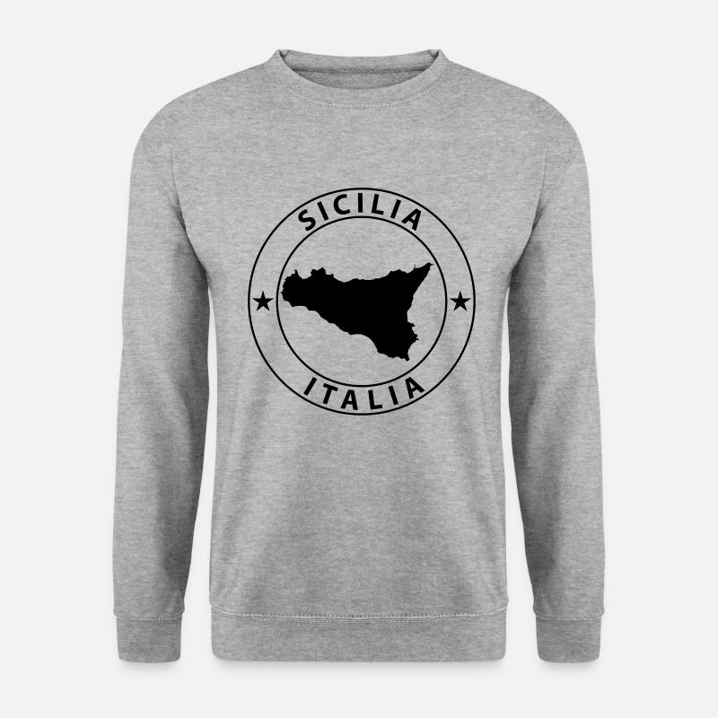 Sicilia - Unisex Pullover - Weißgrau meliert