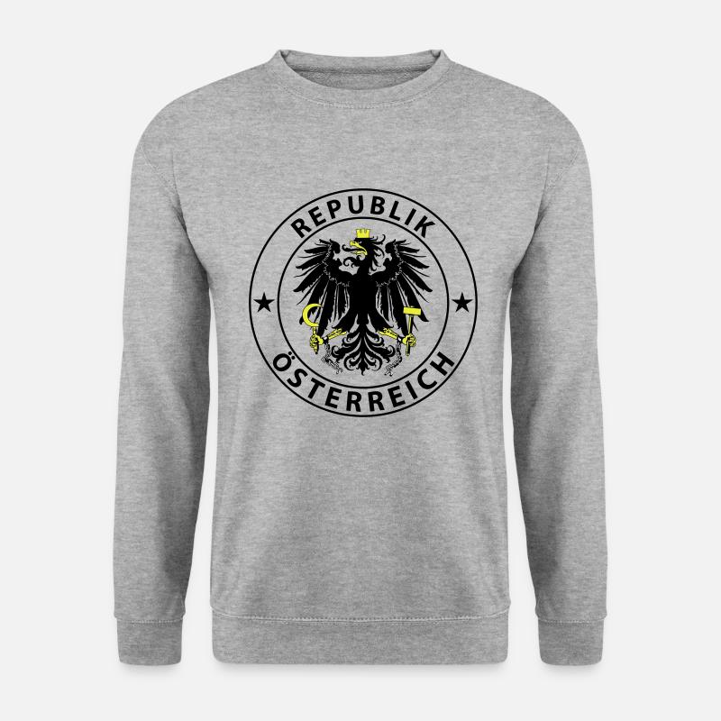 Österreich - Unisex Pullover - Weißgrau meliert
