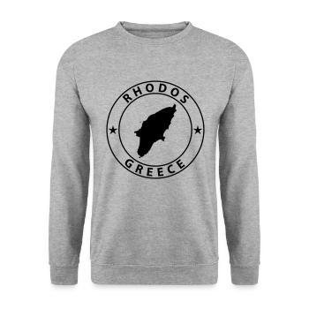 Rhodes - Unisex Sweatshirt - salt & pepper - Front - Alina (178cm) & Michal (187cm)